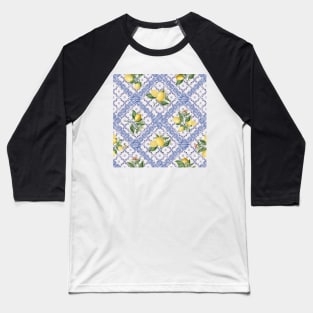 Azulejo blue tiles, citrus fruit and lemons Baseball T-Shirt